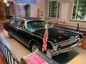 1961 Lincoln limo that carried JFK that fateful day now resides in the Henry Ford Museum.